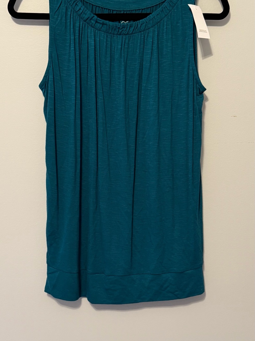 NWT LOFT Outlet Teal Sleeveless Pleated Blouse Tank Top Small